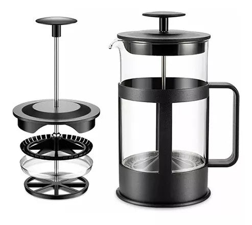 ☕✨ Cafetera de Prensa Francesa de Vidrio Borosilicato y Acero Inoxidable - 350 ml 🫖💎