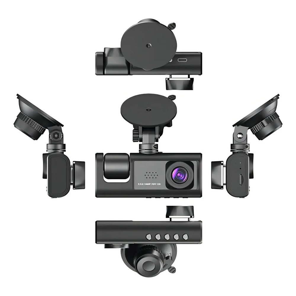 🚗 Dash Cam 3 Lentes | Full HD 1080p | Protección Total en Carretera