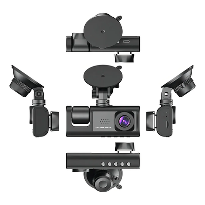 🚗 Dash Cam 3 Lentes | Full HD 1080p | Protección Total en Carretera