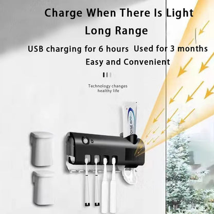 🦷 PureBrush Pro™ | Esterilizador UV 3 en 1 con Sensor Inteligente, Secado Rápido y Dispensador de Pasta ✨💧🔋