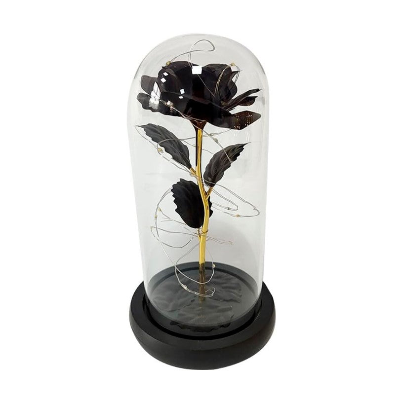 🖤🌹 Eterna Noir™ – Rosa Negra en Cúpula Acrílica Un símbolo de amor eterno, elegancia y misterio