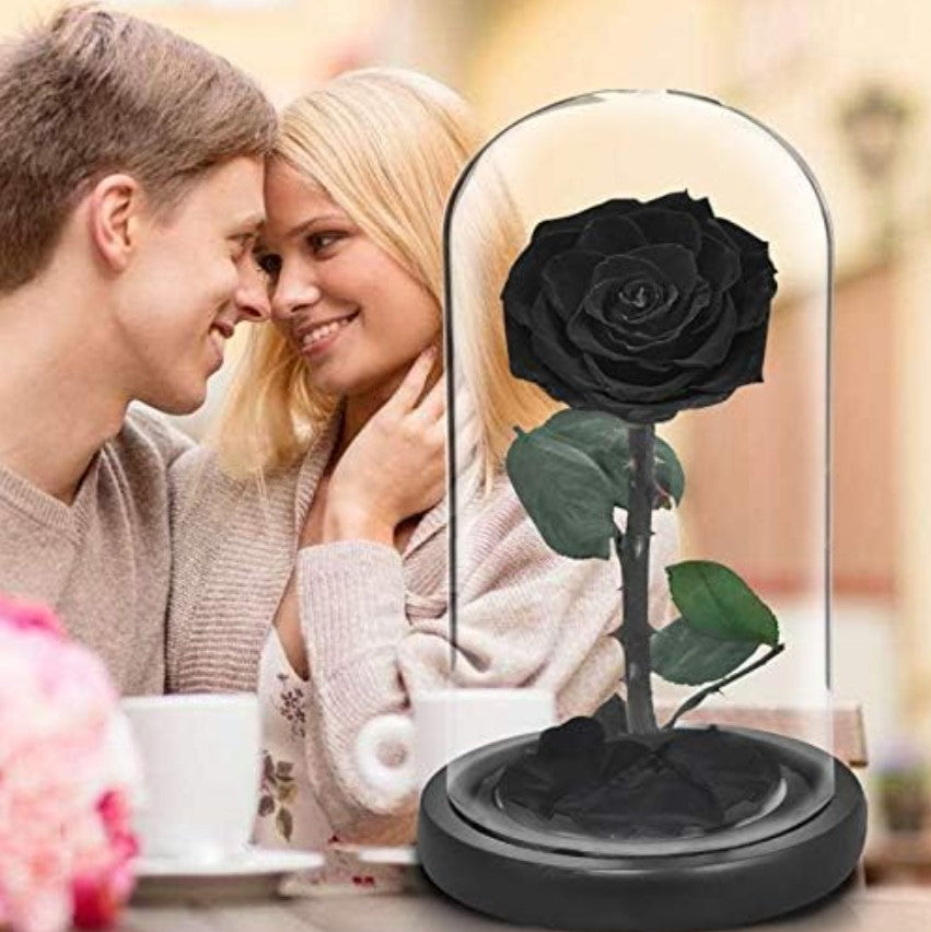 🖤🌹 Eterna Noir™ – Rosa Negra en Cúpula Acrílica Un símbolo de amor eterno, elegancia y misterio
