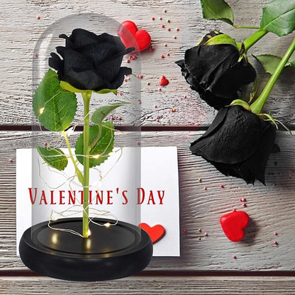 🖤🌹 Eterna Noir™ – Rosa Negra en Cúpula Acrílica Un símbolo de amor eterno, elegancia y misterio