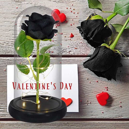 🖤🌹 Eterna Noir™ – Rosa Negra en Cúpula Acrílica Un símbolo de amor eterno, elegancia y misterio