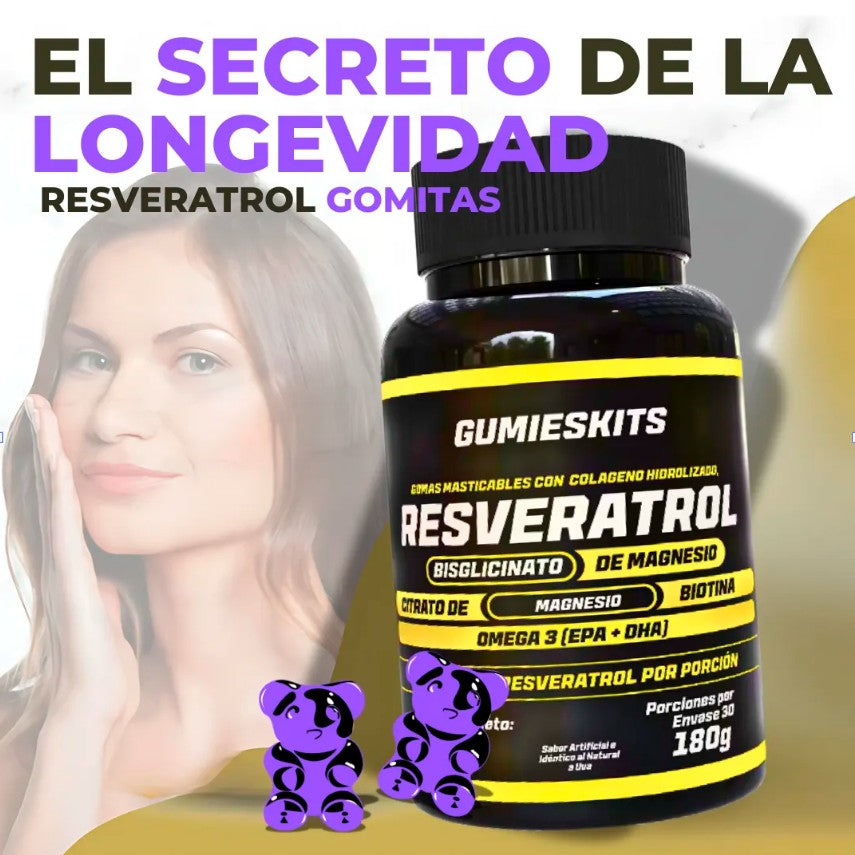 VitaGlow™ – Gomitas de Resveratrol Antiedad ✨🍇