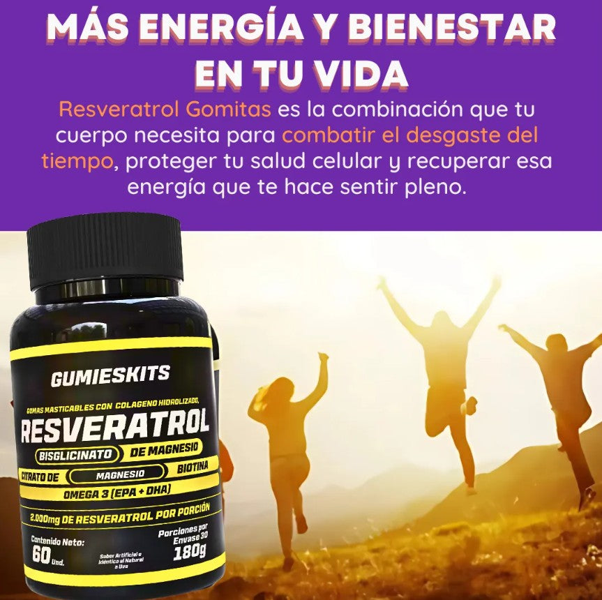 VitaGlow™ – Gomitas de Resveratrol Antiedad ✨🍇