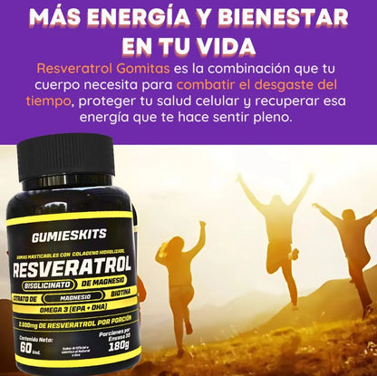 VitaGlow™ – Gomitas de Resveratrol Antiedad ✨🍇
